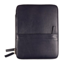 Load image into Gallery viewer, Handcrafted Navy Blue Leather Traveling Office Case - Ultimate Organization | NOVICA
