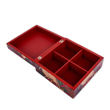 Load image into Gallery viewer, Sylvan-Themed Decoupage Pinewood Decorative Box from Mexico - Tonala Fauna | NOVICA
