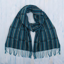 Load image into Gallery viewer, Hand Loomed Baby Alpaca Scarf - Huancayo Heritage | NOVICA
