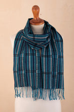 Load image into Gallery viewer, Hand Loomed Baby Alpaca Scarf - Huancayo Heritage | NOVICA
