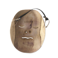 Load image into Gallery viewer, Handmade Hibiscus Wood Mask - Old Grandfather's Face | NOVICA
