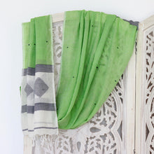 Load image into Gallery viewer, Hand Crafted Cotton Muslin and Silk Shawl - Spring Diamonds | NOVICA
