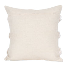 Load image into Gallery viewer, Embroidered Ivory Cotton Cushion Covers (Pair) - Ivory Tufts | NOVICA
