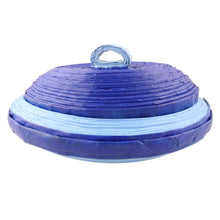 Load image into Gallery viewer, Eco-Friendly Blue Paper Basket from India - Elliptical Beauty | NOVICA
