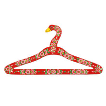 Load image into Gallery viewer, Hand-Painted Floral-Motif Wood Hangers (Pair) - Beauty of Kashmir in Red | NOVICA
