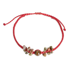 Load image into Gallery viewer, Handmade Tiger's Eye and Unakite Bracelet - Tiger Forest | NOVICA
