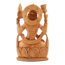 Load image into Gallery viewer, Hand Crafted Kadam Wood Saraswati Sculpture - Saraswati Plays | NOVICA
