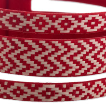 Load image into Gallery viewer, Red and Ivory Natural Fiber Bracelet - Red River Wisdom | NOVICA
