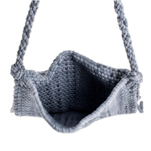 Load image into Gallery viewer, Handwoven Eco Friendly Grey Shoulder Bag from Costa Rica - Cartago Grey | NOVICA
