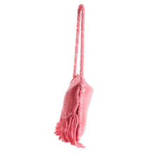 Load image into Gallery viewer, Handwoven Eco Friendly Pink Shoulder Bag from Costa Rica - Cartago Pink | NOVICA
