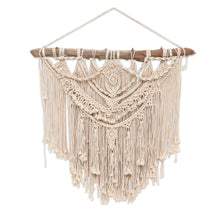 Load image into Gallery viewer, Bohemian Cotton Macrame Wall Hanging - Bohemian Whimsy | NOVICA
