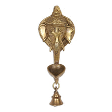 Load image into Gallery viewer, Ganesha-Themed Brass Wall Accent - Ganesha's Enigma | NOVICA
