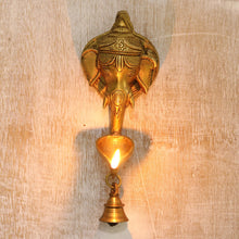 Load image into Gallery viewer, Ganesha-Themed Brass Wall Accent - Ganesha's Enigma | NOVICA
