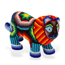 Load image into Gallery viewer, Papier Mache and Huichol Glass Bead Lion From Guadalajara - Jalisco Lion | NOVICA
