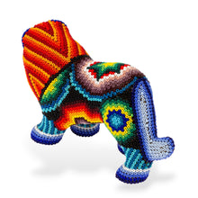 Load image into Gallery viewer, Papier Mache and Huichol Glass Bead Lion From Guadalajara - Jalisco Lion | NOVICA
