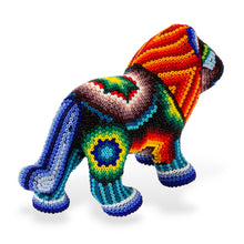 Load image into Gallery viewer, Papier Mache and Huichol Glass Bead Lion From Guadalajara - Jalisco Lion | NOVICA

