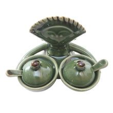 Load image into Gallery viewer, Hand Crafted Ceramic Condiment Set (5 Pcs) - Janger Dancer | NOVICA
