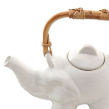 Load image into Gallery viewer, Ceramic Elephant-Themed Tea Set for Two (5 Pcs) - Elephant Tea | NOVICA
