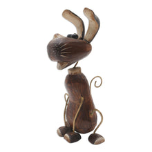 Load image into Gallery viewer, Albesia Wood Dog-Motif Statuette from Bali - My Best Friend | NOVICA
