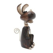 Load image into Gallery viewer, Handcrafted Albesia Wood Dog-Motif Statuette - Canine Wisdom | NOVICA
