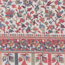 Load image into Gallery viewer, Indian Floral Motif Handwoven Wool Rectangular Kani Shawl - Kashmir Ivory | NOVICA
