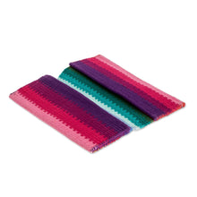 Load image into Gallery viewer, Hand Woven Cotton Billfold Wallet With Images of Children - Childhood Memories | NOVICA
