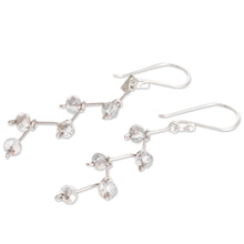 Load image into Gallery viewer, Crystal Bead Dangle Earrings With Sterling Silver Hooks - Crystal Sparkle | NOVICA
