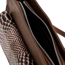 Load image into Gallery viewer, Leather Shoulder Bag With Attached Wallet From Nicaragua - Serpent Chic | NOVICA
