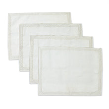 Load image into Gallery viewer, Alabaster White 100% Handwoven Cotton Placemats (Set of 4) - Alabaster Classic | NOVICA
