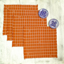 Load image into Gallery viewer, Burnt Orange 100% Cotton Handwoven Placemats (Set of 4) - Chiapas Spice | NOVICA
