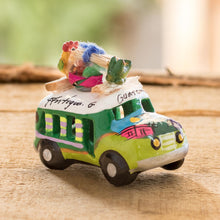 Load image into Gallery viewer, Two Tone Green Old Time Bus
