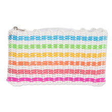 Load image into Gallery viewer, Handwoven Rainbow Colored Cosmetic Clutch Made - Revived Rainbow | NOVICA
