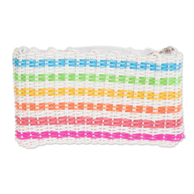 Load image into Gallery viewer, Handwoven Rainbow Colored Cosmetic Clutch Made - Revived Rainbow | NOVICA
