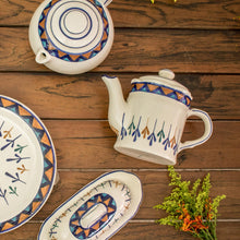 Load image into Gallery viewer, Ceramic Hand Painted Coffeepot with Geometric Design - Antigua Breeze | NOVICA
