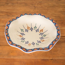 Load image into Gallery viewer, Ceramic Hand-Painted Fruit Bowl with Geometric Design - Antigua Breeze | NOVICA
