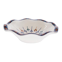 Load image into Gallery viewer, Ceramic Hand-Painted Fruit Bowl with Geometric Design - Antigua Breeze | NOVICA
