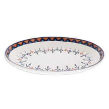 Load image into Gallery viewer, Ceramic Hand Painted Oval Serving Platter (14 Inch) - Antigua Breeze | NOVICA
