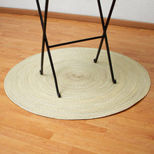 Load image into Gallery viewer, Single Layer Braided Palm Frond Accent Mat from Mexico - Single Braided Circles | NOVICA
