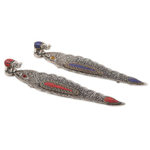 Load image into Gallery viewer, Elephant-Themed Aluminum Incense Holders (Pair) - Brilliant Elephant | NOVICA

