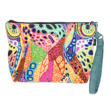 Load image into Gallery viewer, Costa Rican Polyester Wristlet Bag with Tropical Design - Wild View | NOVICA
