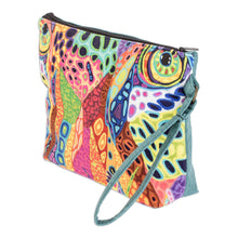 Load image into Gallery viewer, Costa Rican Polyester Wristlet Bag with Tropical Design - Wild View | NOVICA
