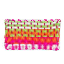 Load image into Gallery viewer, Recycled Central American Cosmetic Bag in Pink - Lollipop Swirl | NOVICA
