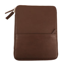 Load image into Gallery viewer, Brown Leather Travel Office Folio - Ultimate Travel Folio in Brown | NOVICA
