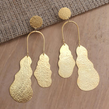 Load image into Gallery viewer, Artisan Crafted Gold-Plated Dangle Earrings - Break the Silence | NOVICA
