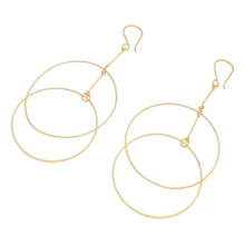 Load image into Gallery viewer, Handcrafted Gold-Plated Dangle Earrings - Layer Cake | NOVICA
