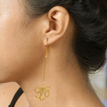 Load image into Gallery viewer, Hand Crafted Gold-Plated Dangle Earrings - Finding Flowers | NOVICA
