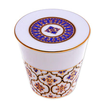 Load image into Gallery viewer, Lidded Benjarong Porcelain Mug from Thailand - Five Colors | NOVICA
