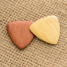 Load image into Gallery viewer, Reclaimed Estoraque and Cypress Wood Guitar Picks (Pair) - Eco Song | NOVICA

