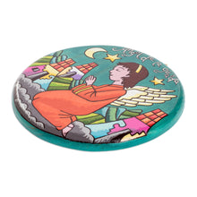 Load image into Gallery viewer, Handcrafted Pinewood Wall Accent - Guardian Angel | NOVICA
