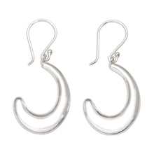 Load image into Gallery viewer, Hand Made Sterling Silver Dangle Earrings - Pause and Breathe | NOVICA

